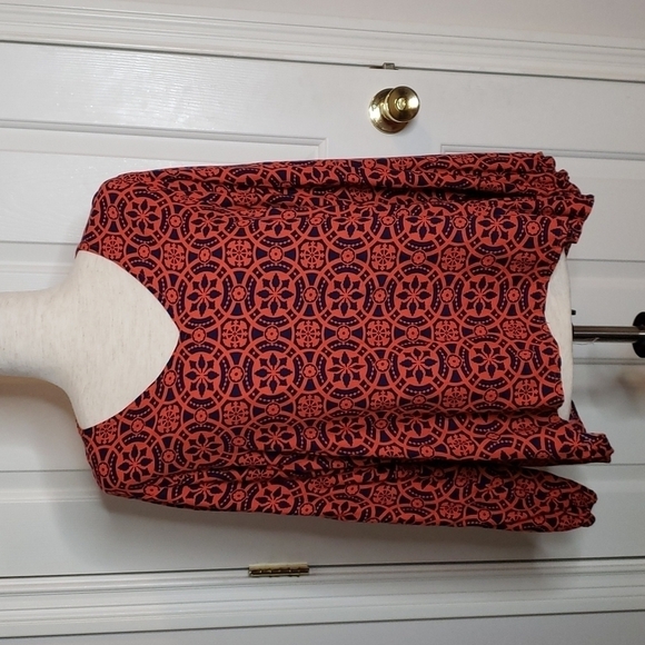 escapada Tops - Escapada Red and Navy Medallion Top